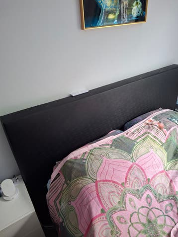 Tweepersoonsbed 160x200 cm - Zwart