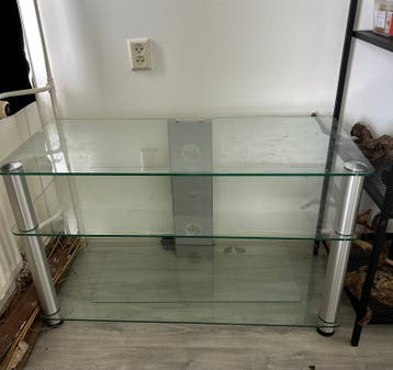 Glazen televisie meubel