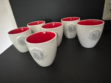 6 Douwe Egberts koffiekopjes/ mokken