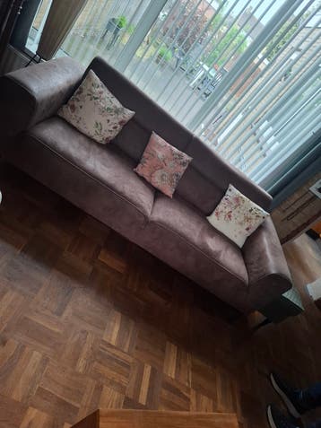 Comfortabele 2-zits bank - Bruin stof