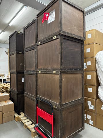 20 Houten transportkisten met klep uit Egypte - Gratis