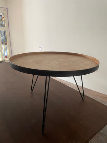 Gratis salontafel met opstaande rand - Ø 60cm, H 40cm