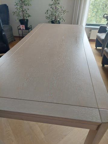 Elegante blank eiken eettafel - 98 x 225 cm