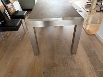 Gratis moderne eettafel 160x90 cm + salontafel 90x90 cm