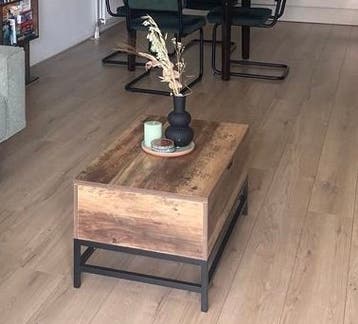 Houten salontafel met opbergruimte - gratis afhalen