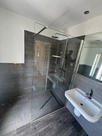 Douchewand glas 200x100 cm