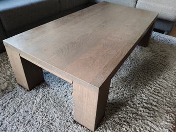 Massief eiken salontafel