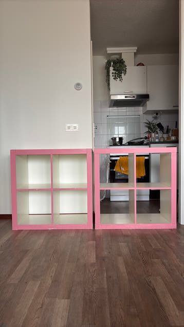 GRATIS roze geverfde kastjes