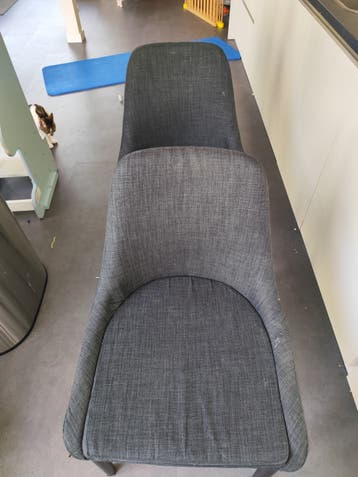 4 gratis stoelen - Grijs, stof
