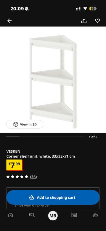 Corner shelf units x2 | IKEA VESKEN | White | Free