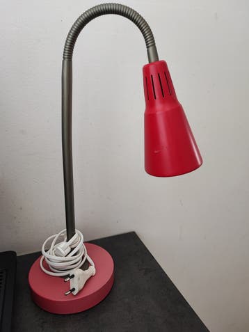 Ikea bureau lamp rood