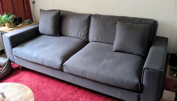 Grijze 3,5 zits bank (Goossens)