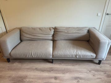 GRATIS OPHALEN- Grote  (3,5 zit) beige/licht bruine bank