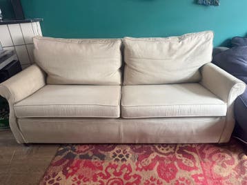 Gratis af te halen – Licht beige stoffen bank