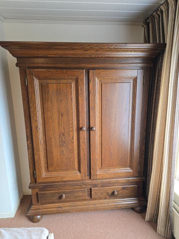 GRATIS eikenhouten kledingkast, kasten, kast, slaapkamer