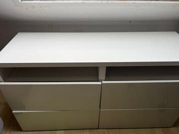 GRATIS!!! Wit TV-meubel met lades - 120x65x40 cm