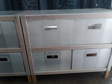 Kast met opbergboxen - ideaal voor speelgoed of kleding