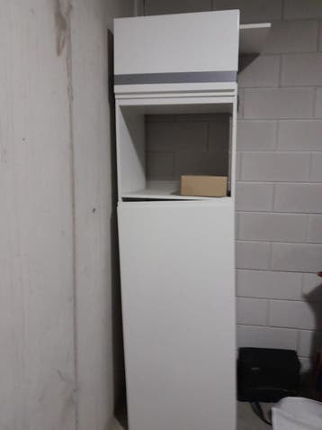 Inbouw keukenkast wit hoogglans 60cm breed en 200+cm hoog