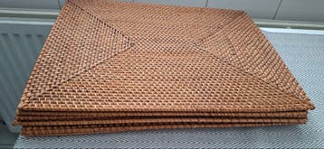 6 Bamboe placemats - Gratis ophalen