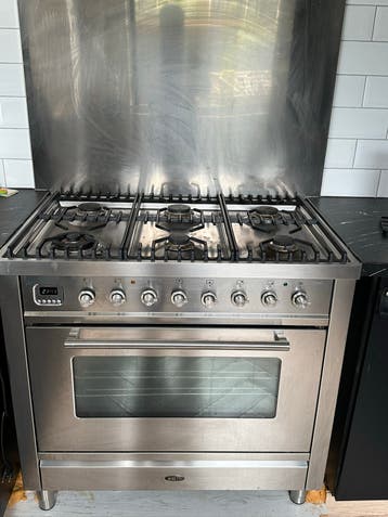 Boretti Fornuis met Oven - RVS, 6-pits gasfornuis
