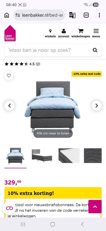 Boxspring gratis