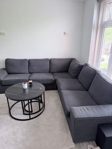 Comfortabele Hoekbank - Grijs Stof