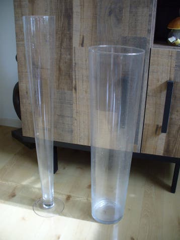 2 vazen blank glas