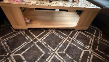 Compleet salon tafel met glazen blad GRATIS