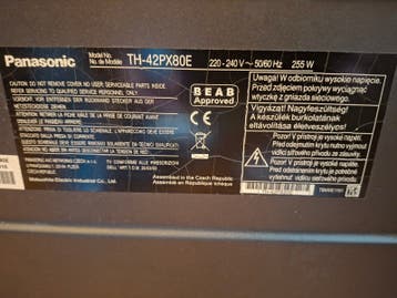 GRATIS Panasonic plasma TV, 42 inch scherm, werkt prima
