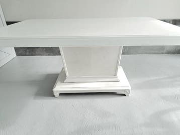 Witte massief houten eettafel 170x100 cm - Zo goed als nieuw