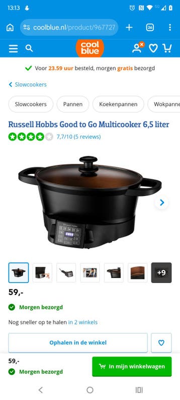 Deksel en element gratis van russel hobbs multicooker