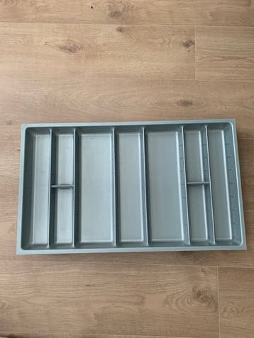 Gratis brede bestekbak (80 cm) voor keukenlade kleur grijs