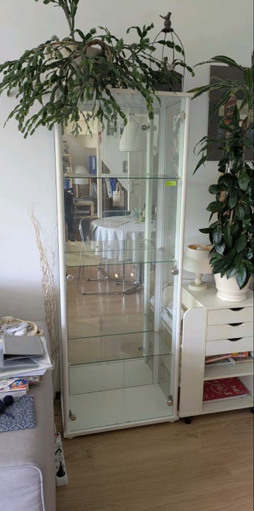 Vitrinekast met spiegelwand