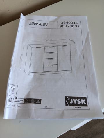 Mooi ladekast/Dressoir wit bv voor inde keuken