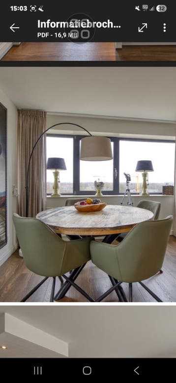 Zgan ronde tafel met 4 draaibare stoelen