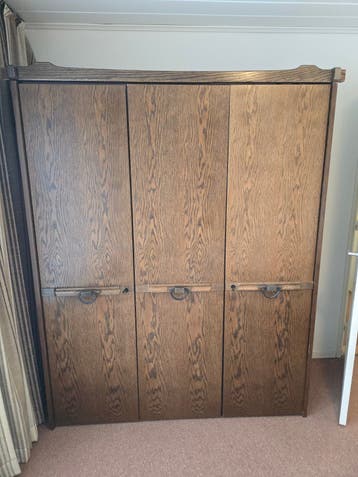 GRATIS eikenhouten kledingkast, kasten, kast, slaapkamer