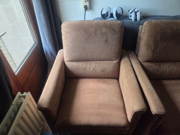 Comfortabele Montèl 2-zitsbank en fauteuil