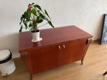 Houten kastje met twee deuren