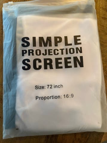 Eenvoudig projectiescherm 72 inch 16:9