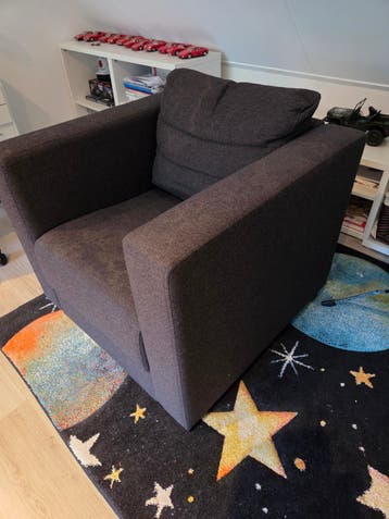 Comfortabele fauteuil - Zwart/Antraciet
