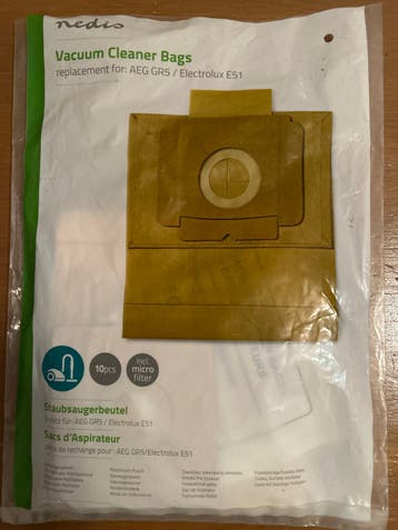 Nedis stofzuigerzakken voor AEG GR5 / Electrolux E51 (3 stuk