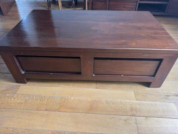 GRATIS Salontafel met lades - Donker hout