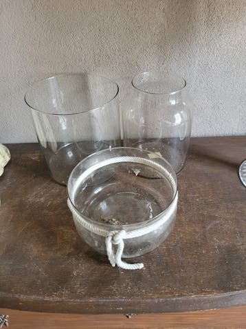 Glazen vazen /potten