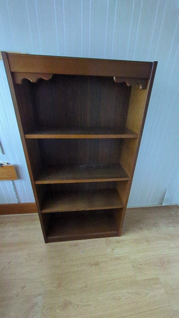 Houten Boekenkast met 3 Planken - Vintage Stijl