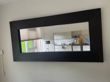 GRATIS Grote wandspiegel 190x94 cm – donker eiken lijst