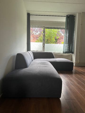 Moderne donkerblauwe hoekbank/loungebank