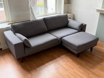 Gratis! grijze hoekbank met chaise longue (alleen ophalen)