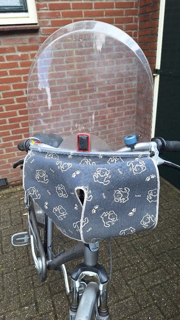 windscherm fiets