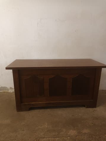 Vintage houten kist / dekenkist / opbergkist