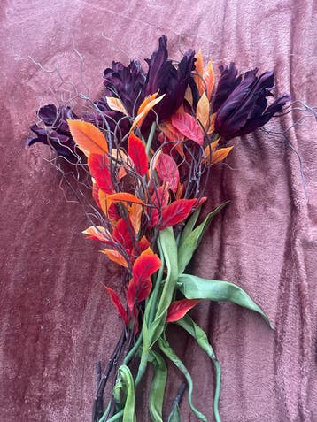 Kunstbloemen boeket - Herfsttinten